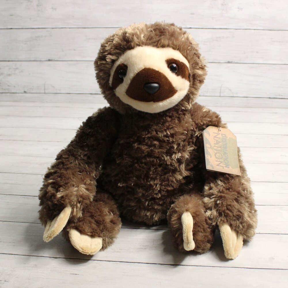 Destination Nation Plush Stuffed Animal Brown Sloth